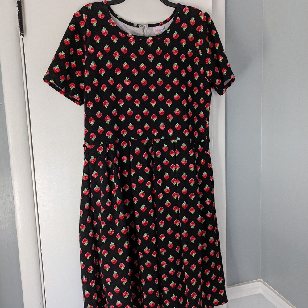 LuLaRoe Amelia Dress 2xl Strawberries